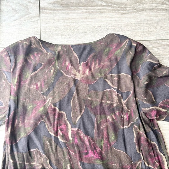 Wilfred Free Aritzia Teigan Boho Short Sleeve Rayon Floral Shift Dress - Picture 12 of 12